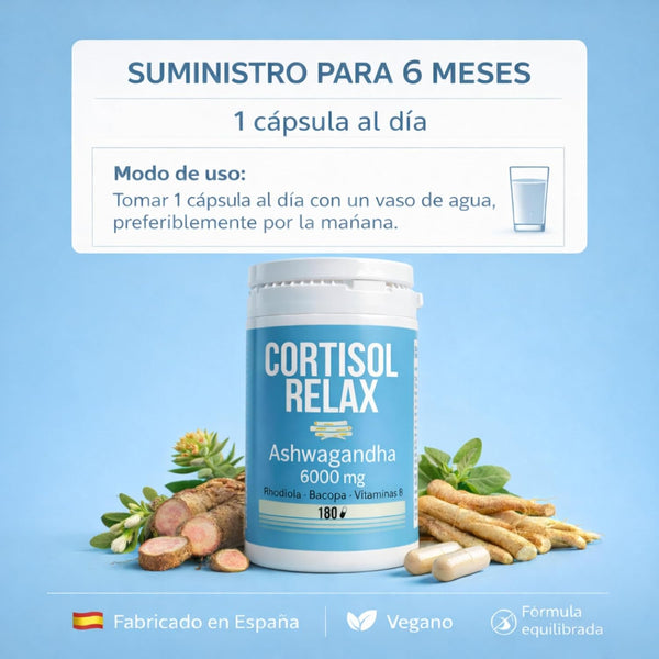 CORTISOL RELAX ASHWAGANDHA 180 CÁPSULAS