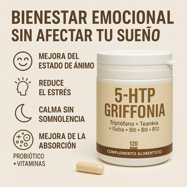 5-HTP CON GRIFFONIA | BIENESTAR EMOCIONAL SIN AFECTAR TU SUEÑO