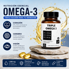 TRIPLE OMEGA 3 con 60 Perlas | Fórmula Avanzada con EPA, DHA, DPA y Vitamina E