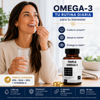 TRIPLE OMEGA 3 con 60 Perlas | Fórmula Avanzada con EPA, DHA, DPA y Vitamina E